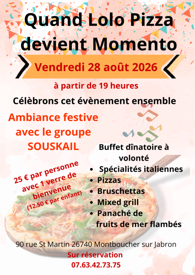 Ouverture de la pizzeria Momento
