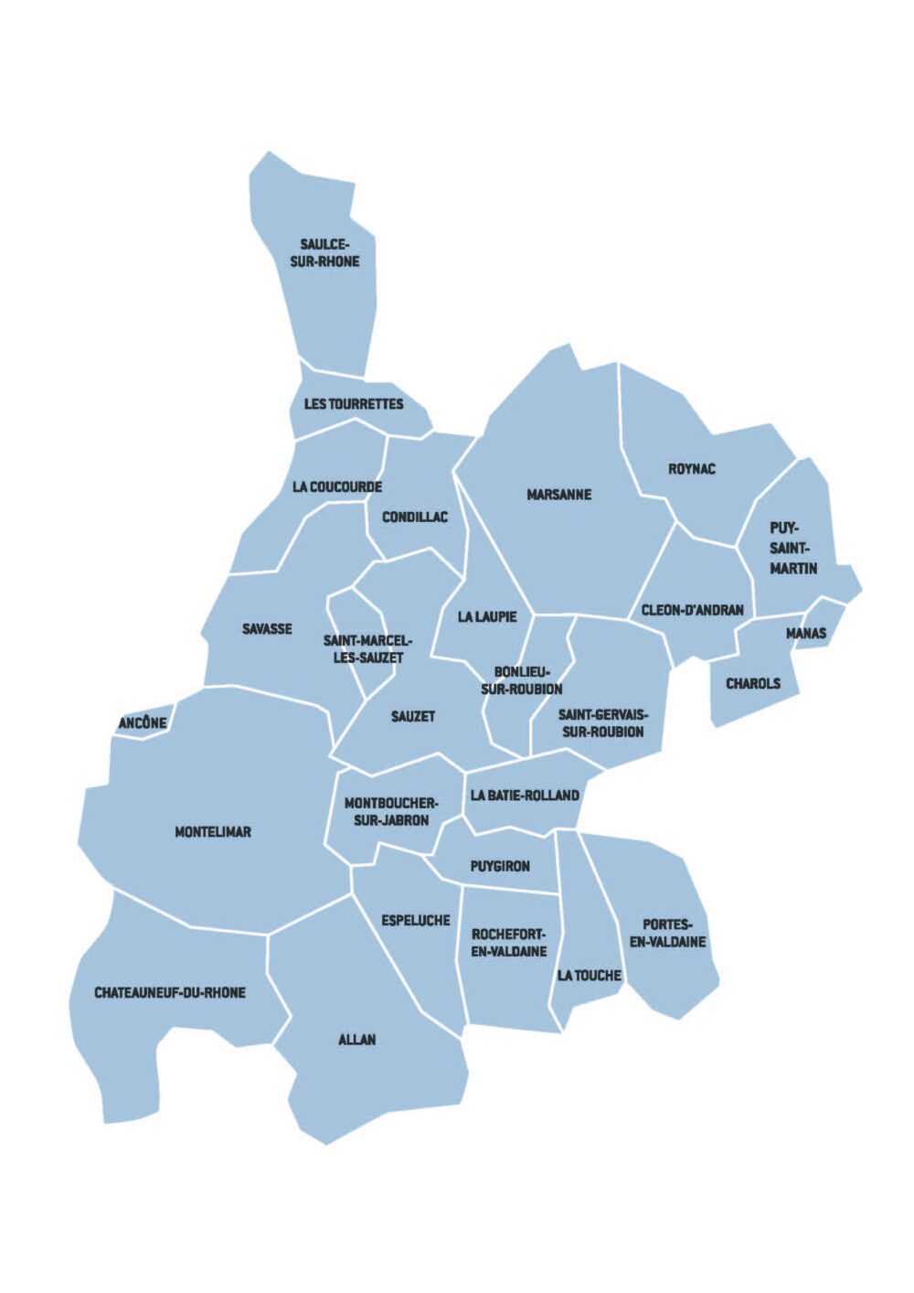 Les communes membres de Montélimar-Agglo