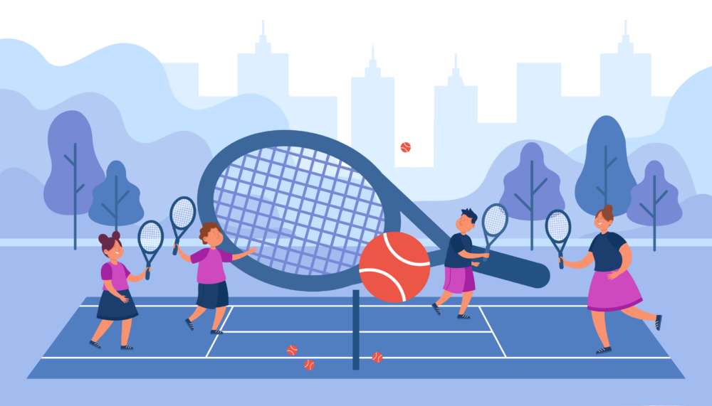 Les courts de tennis
